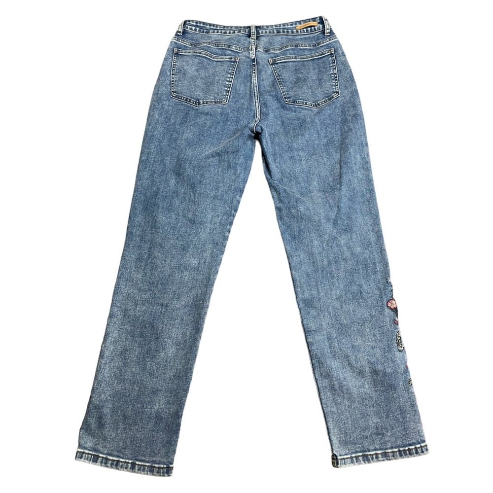 COPY - Soft Surroundings Embroidered Floral Jeans Beaded Embellished size 8 - Picture 3 of 9